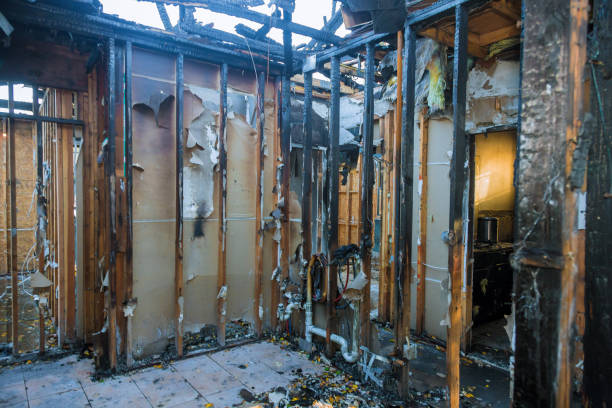 Professional Fire Damage Repair technician working in Cadillac, MI
